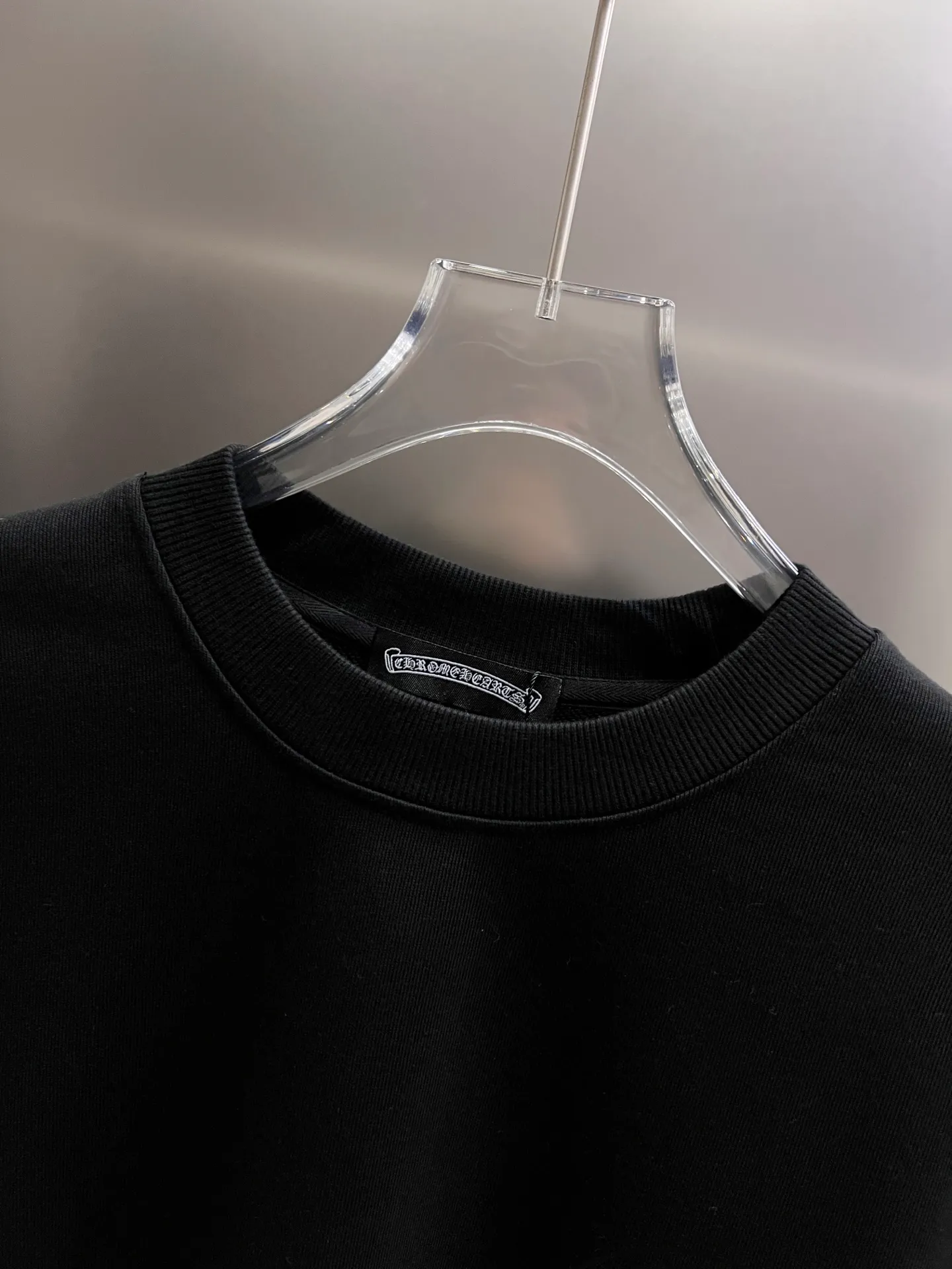 🅿️260 CH Crow 2025 autumn and winter new round neck long-sleeved sweatshirt Ten horseshoe Sanskrit characters Middle Eastern and Australian diamonds + flocking design technology The real thing is great🔥Same style for men and women Loose version Size S M L XL XXL Five sizes black white